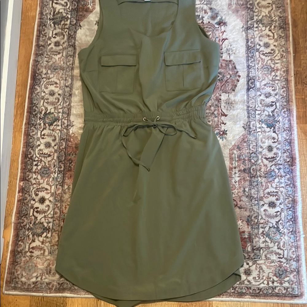 HYFVE Green Sleeveless Scoop Neck Sundress